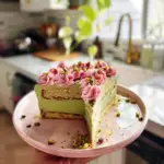 Mother's Day Rose Pistachio Milk Cake