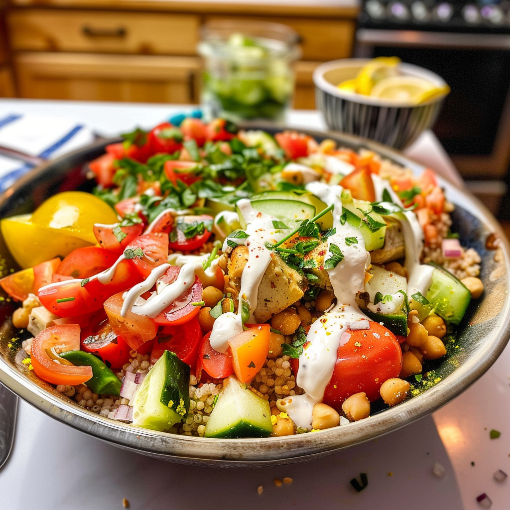 Mediterranean Buddha Bowl Ingredients