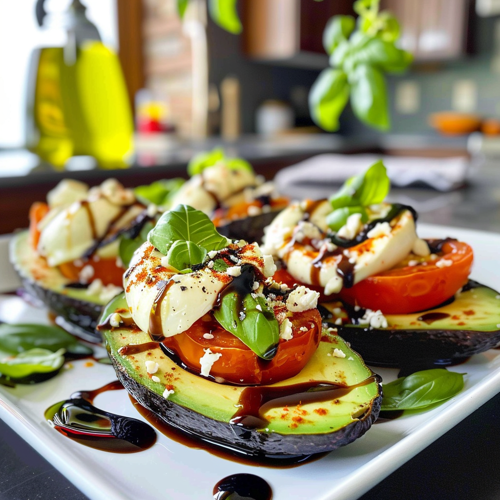 Memorial Day Caprese Stuffed Avocados