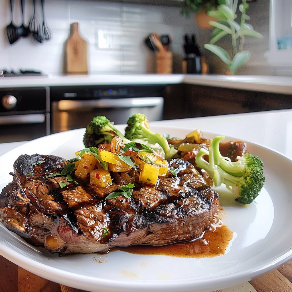 Grilled Ribeye Steak for Father's Day