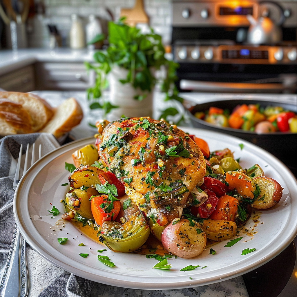 Garlic Herb Chicken Dish
