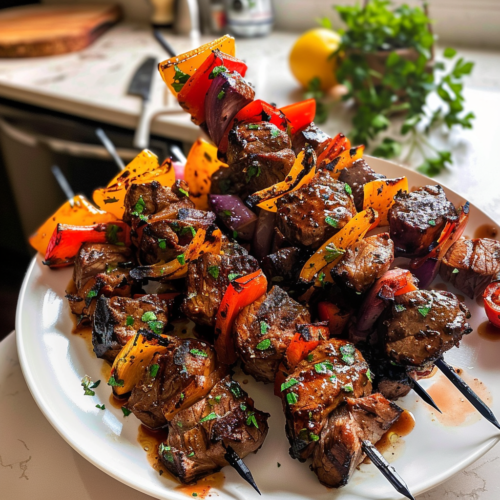 Delicious Grilled Steak Kebabs
