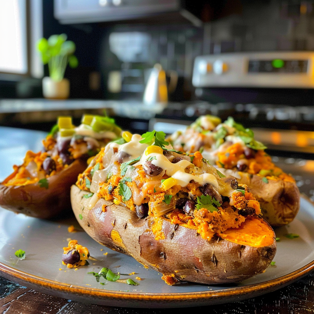 Taco Stuffed Sweet Potatoes