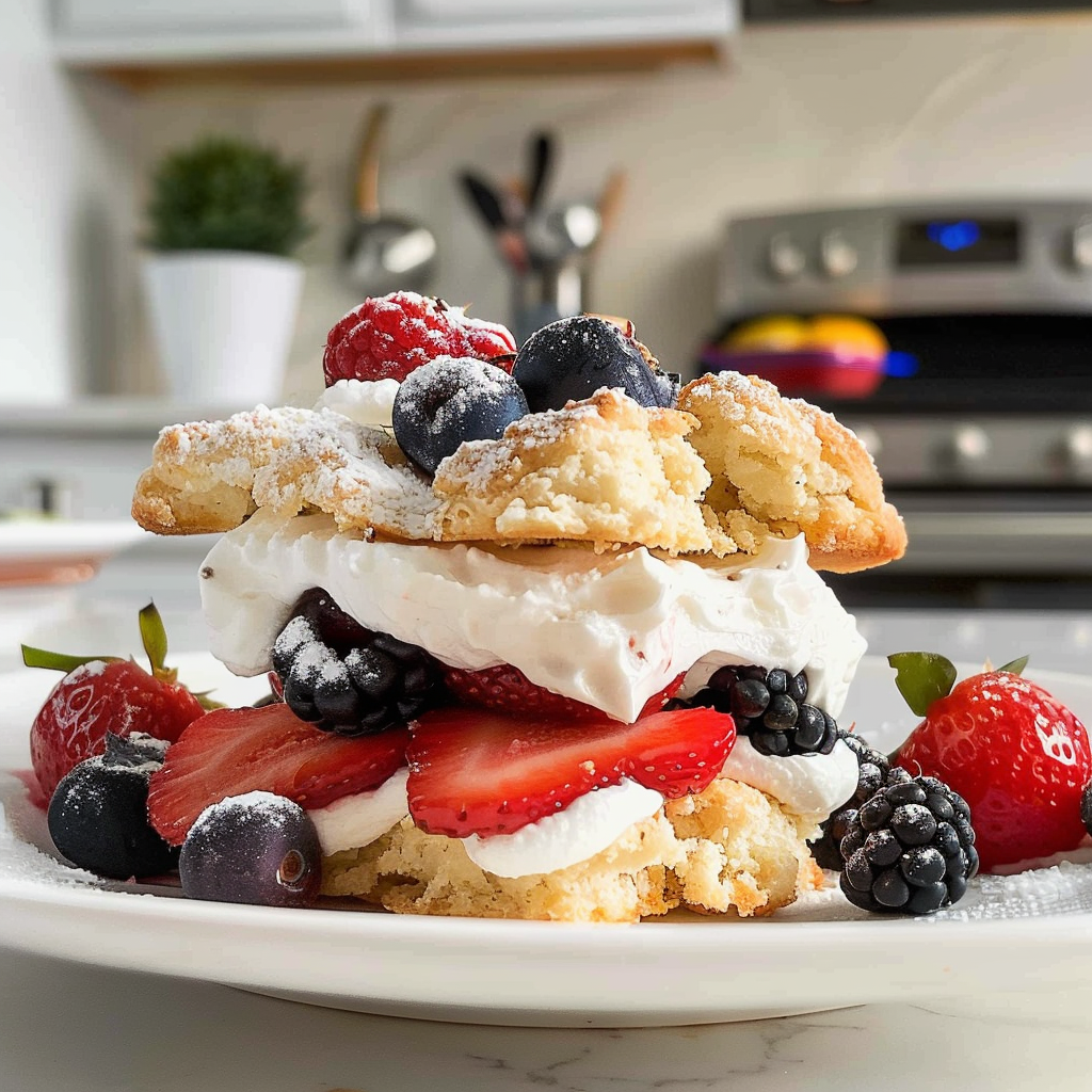 Mixed Berry Shortcake Dessert