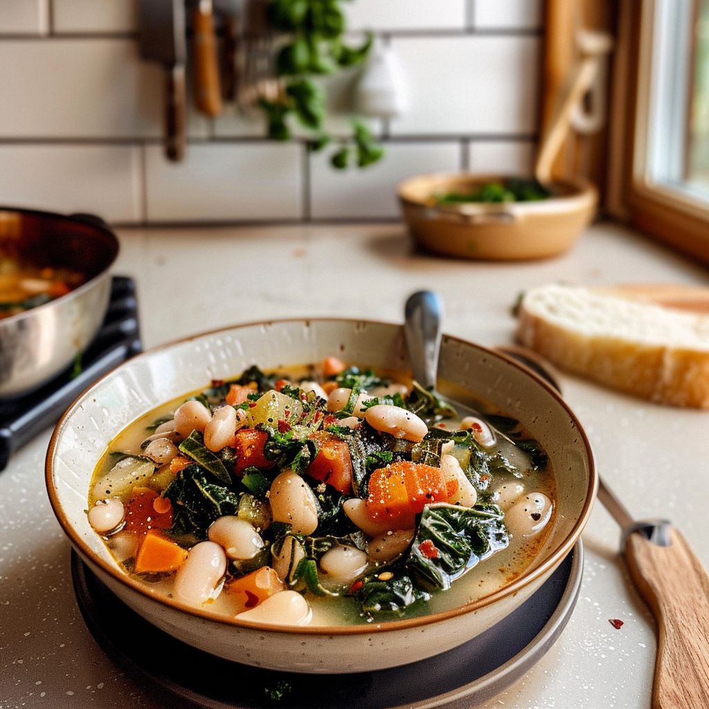 Tuscan White Bean Soup Bowl