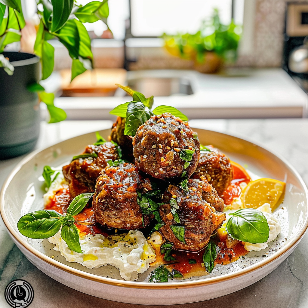 Greek Meatballs on a Platter