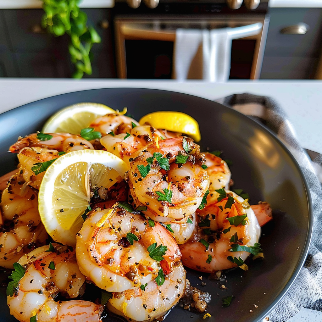 Lemon Garlic Shrimp Dish