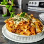 Cheesy Baked Ziti Ready to Serve
