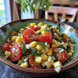 Summer Corn Tomato Salad Fresh Ingredients