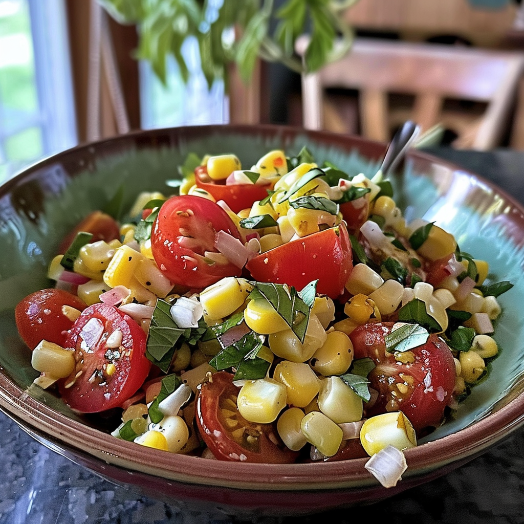 Summer Corn Tomato Salad Fresh Ingredients
