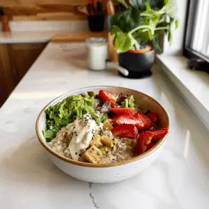 Savory Steel Cut Oats Dish Image