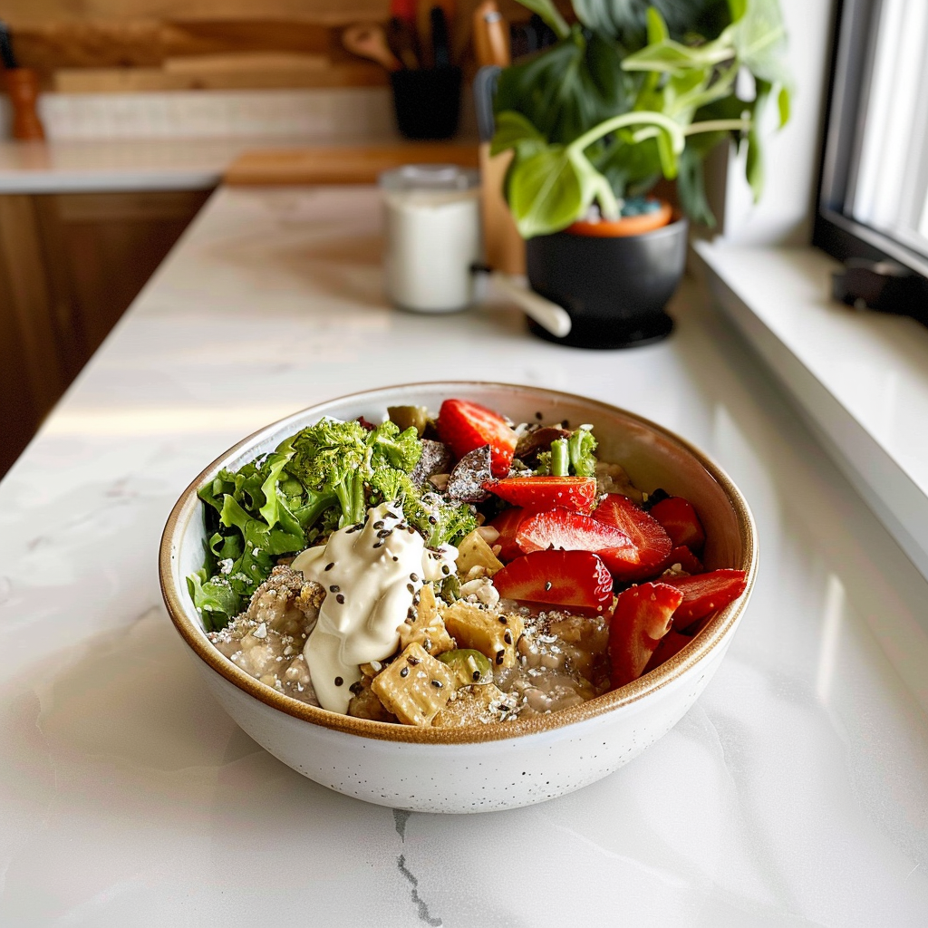 Savory Steel Cut Oats Dish Image