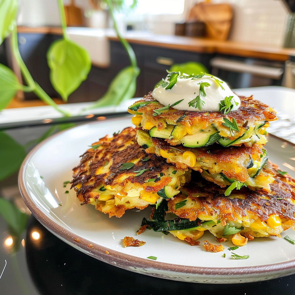 Corn Zucchini Fritters