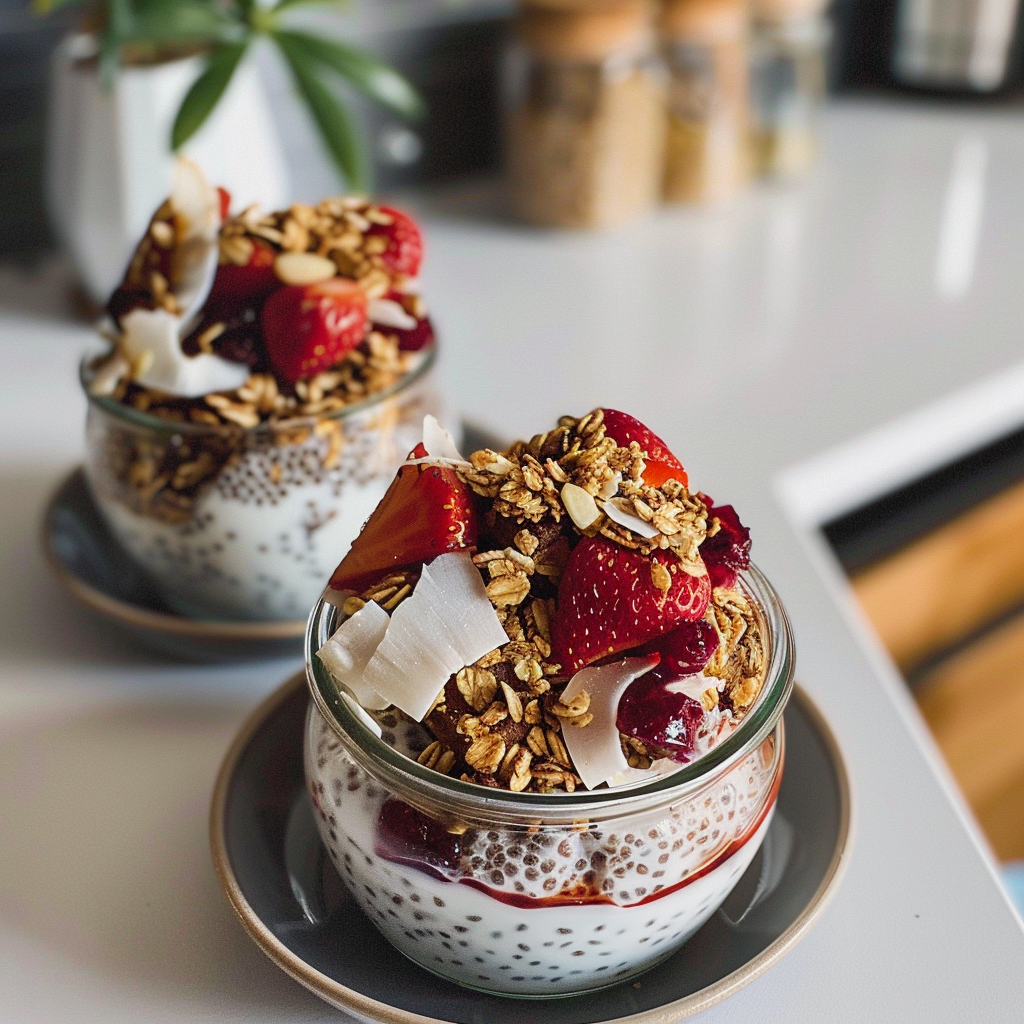 Coconut Chia Pudding Close-Up