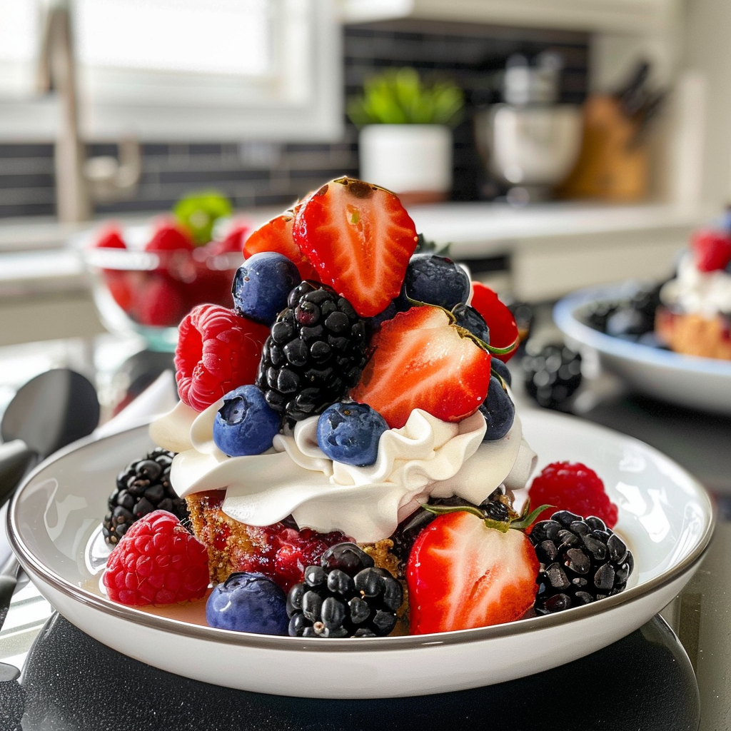 Red White Blue Berry Dish